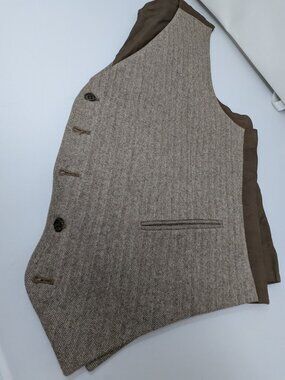 Vintage Yves Saint Laurent wool tweed waistcoat